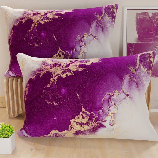 Federe, Federe Cuscini in Stampa Digitale, Marble 01 Viola
