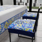 Coussins pour chaises avec élastique, housses de chaise en impression digitale Vietri 02 bleu