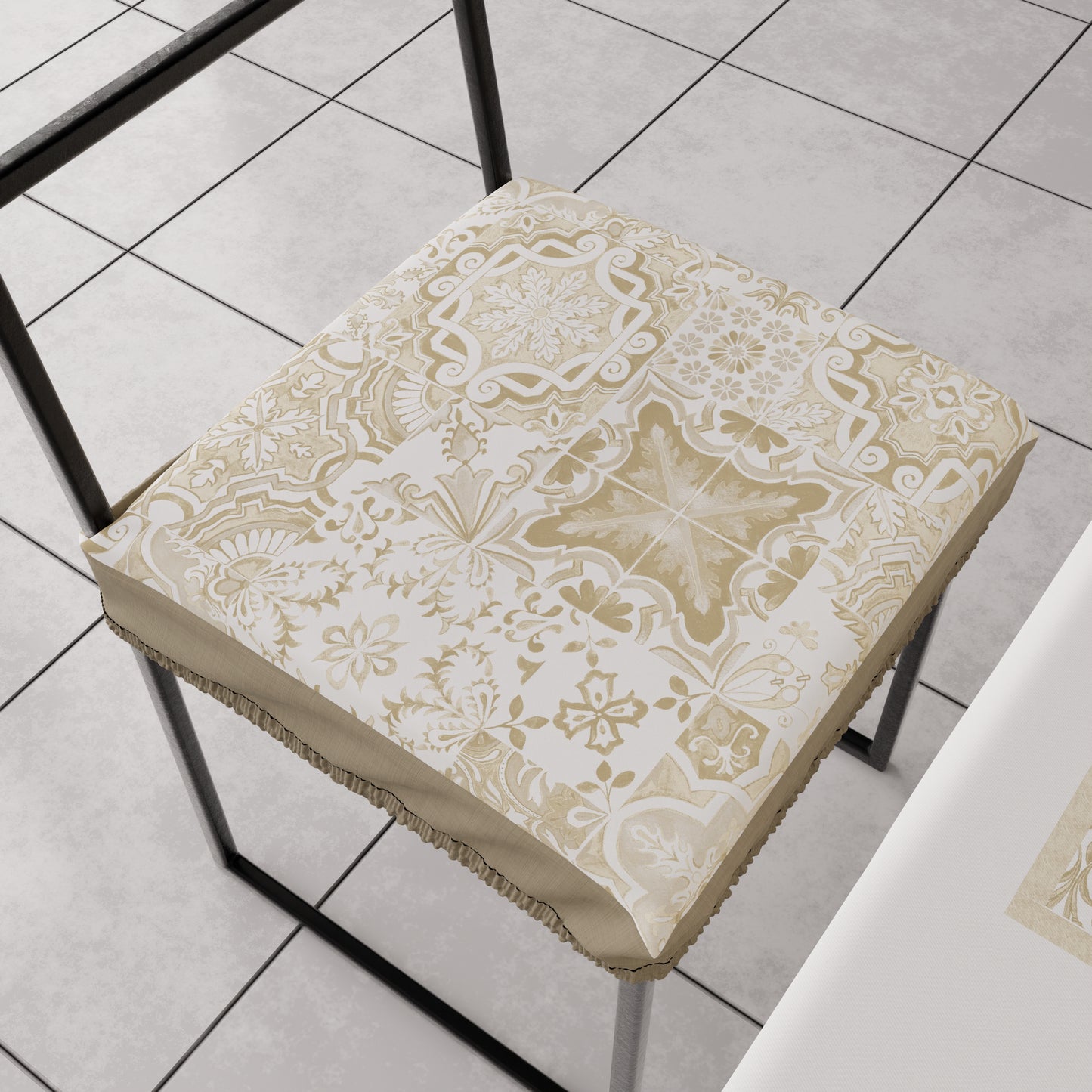 Coprisedia con Elastico Vietri-02 Beige | Stampa 4K | Set 2 o 6 Pz