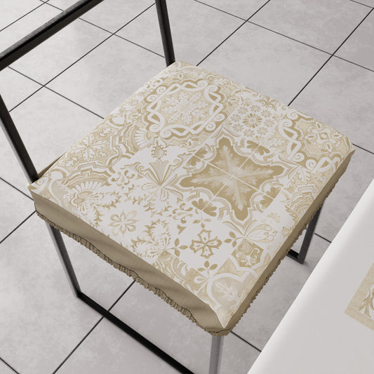 Coprisedia con Elastico Vietri-02 Beige | Stampa 4K | Set 2 o 6 Pz