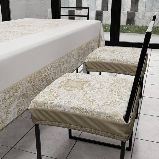 Coprisedia con Elastico Vietri-02 Beige | Stampa 4K | Set 2 o 6 Pz