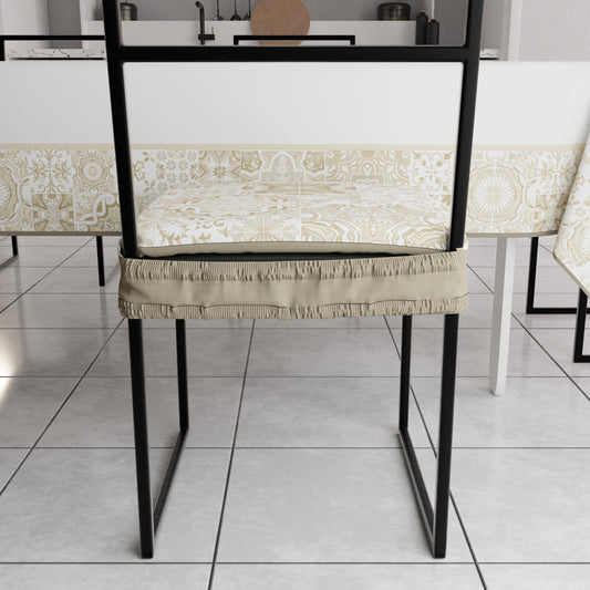 Coprisedia con Elastico Vietri-02 Beige | Stampa 4K | Set 2 o 6 Pz