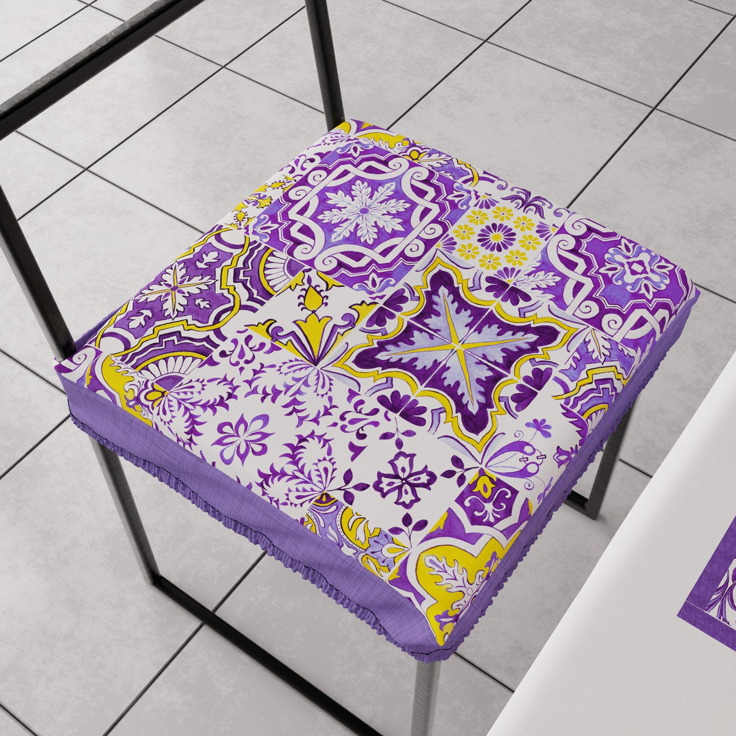 Coprisedia con Elastico Vietri-02 Viola | Stampa 4K | Set 2 o 6 Pz