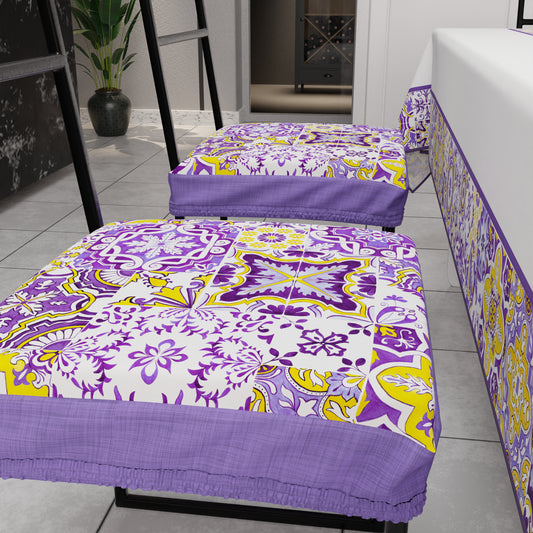 Coprisedia con Elastico Vietri-02 Viola | Stampa 4K | Set 2 o 6 Pz