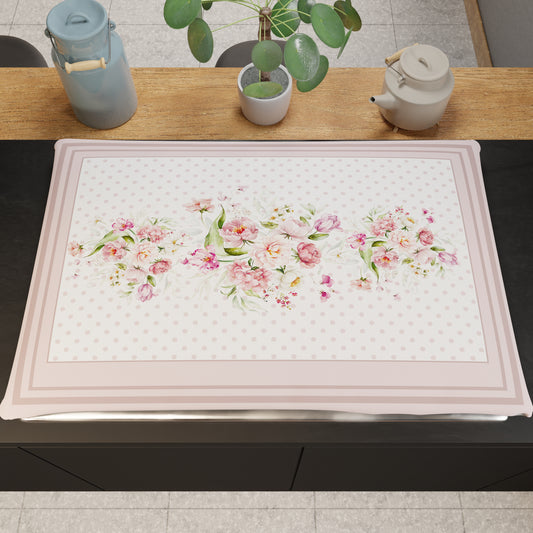 Coprifornello Coprifuochi Cucina in Stampa Digitale Shabby Pois Cipria 1pz 50x70cm