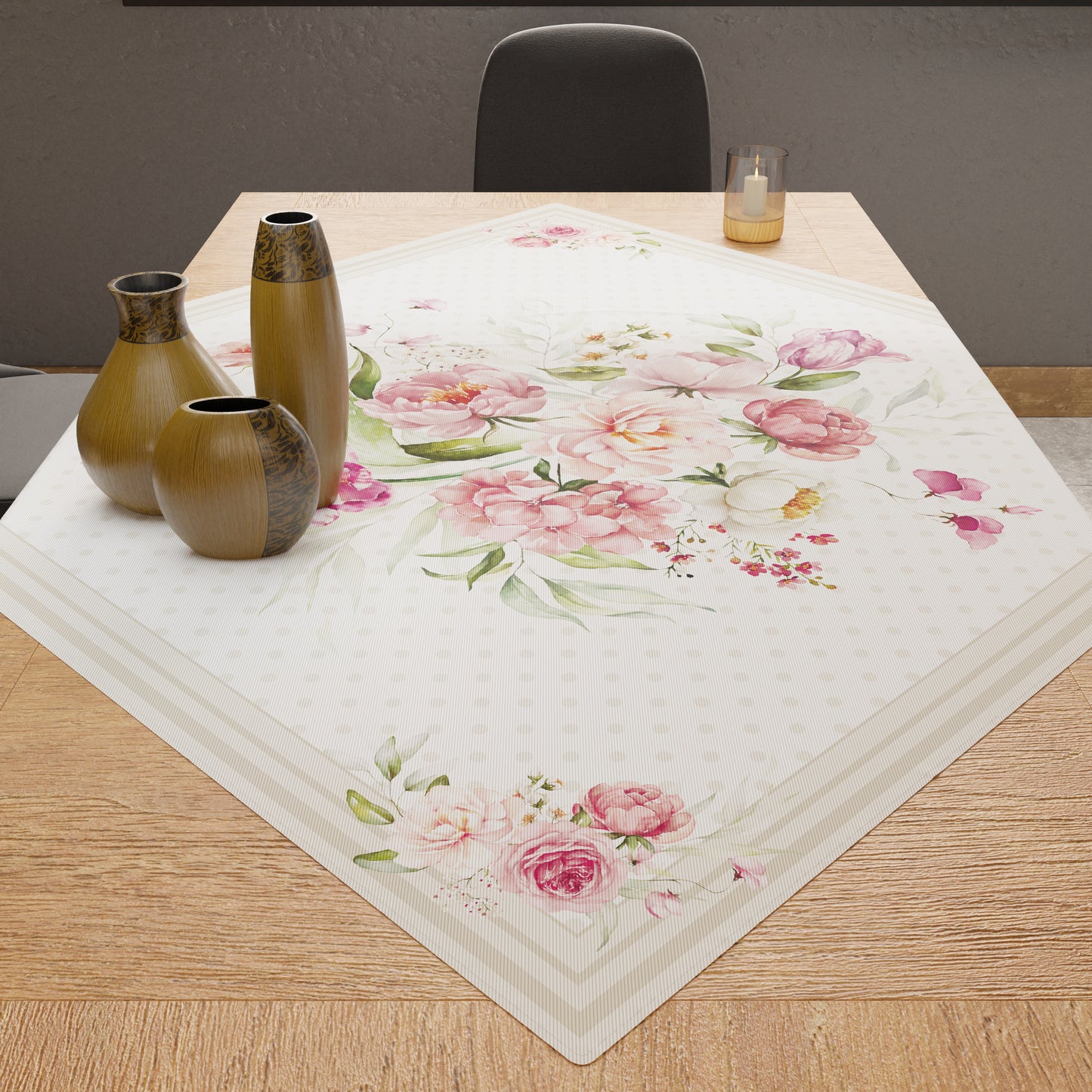 Centrotavola Moderno Cucina in Stampa Digitale Shabby Pois Beige