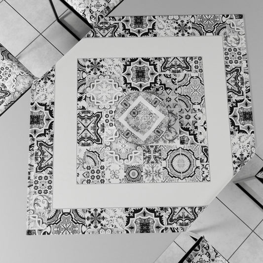 Centrotavola Geometrico Vietri 02 Nero 40x145 Made in Italy | PETTI