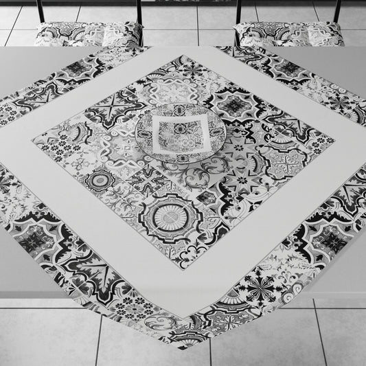 Centrotavola Geometrico per Cucina in Stampa Digitale Vietri 02 Nero