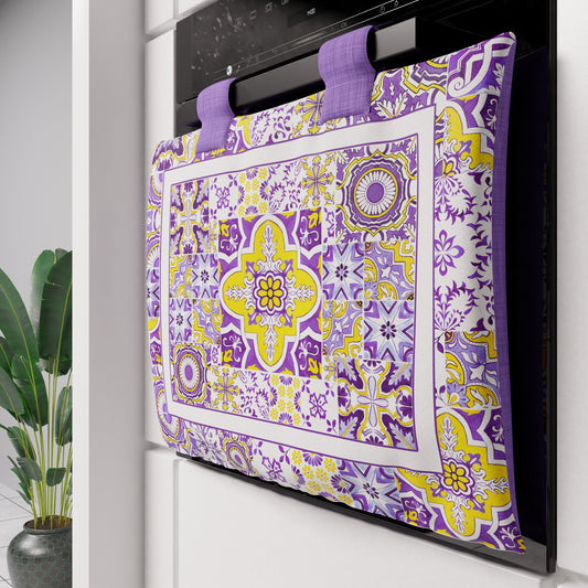 Copriforno Geometrico per Cucina in Stampa Digitale Vietri 02 Viola 1pz